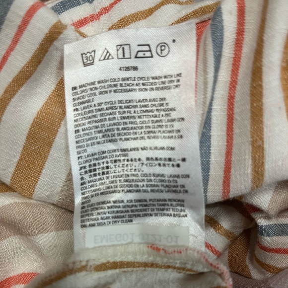 🎉HP!🎉Volcom striped romper in cream, grey-teal, peach/pink and tan. Size XS 🌺 - Picture 10 of 13